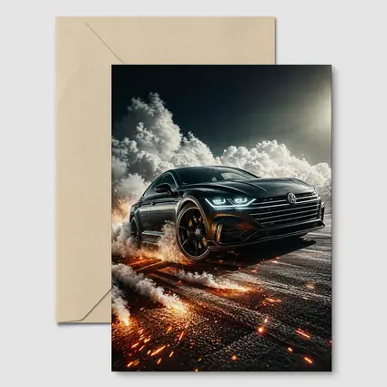 Volkswagen Arteon Drift Smoke Fire Action