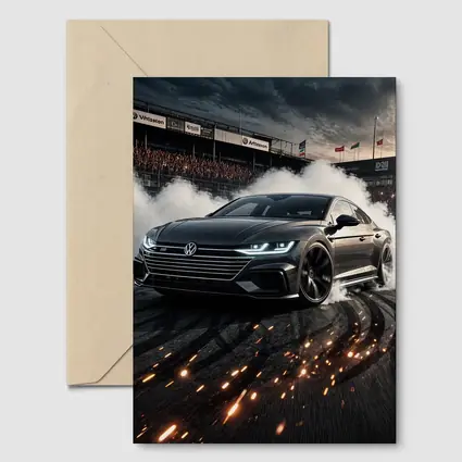Volkswagen Arteon Drift Racing Track Smoke