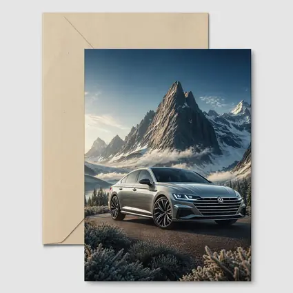 Volkswagen Arteon Silver Sedan Mountain Backdrop