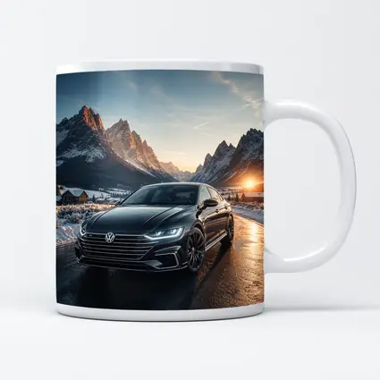 Volkswagen Arteon Winter Mountain Sunset Road