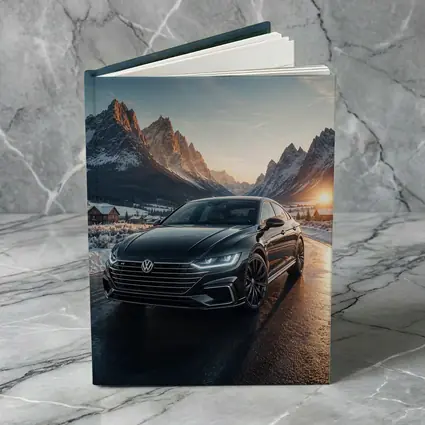 Volkswagen Arteon Winter Mountain Sunset Road