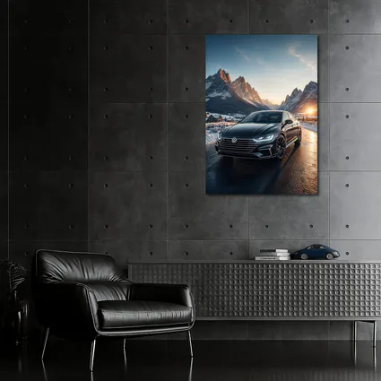 Volkswagen Arteon Winter Mountain Sunset Road