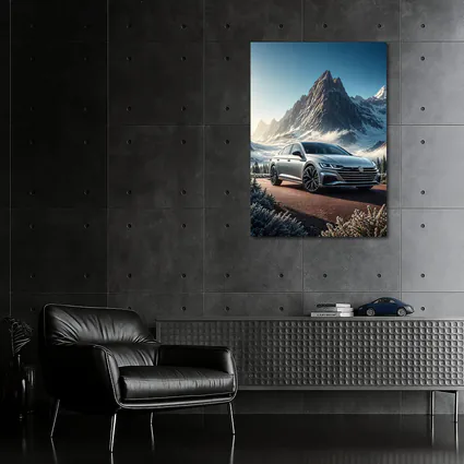 Volkswagen Arteon Silver Car Snowy Mountain