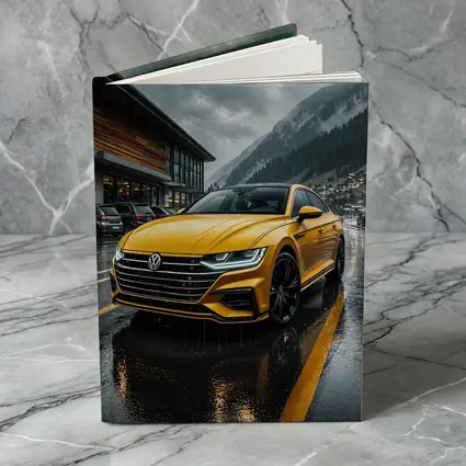 Volkswagen Arteon Yellow Wet Mountain Parking