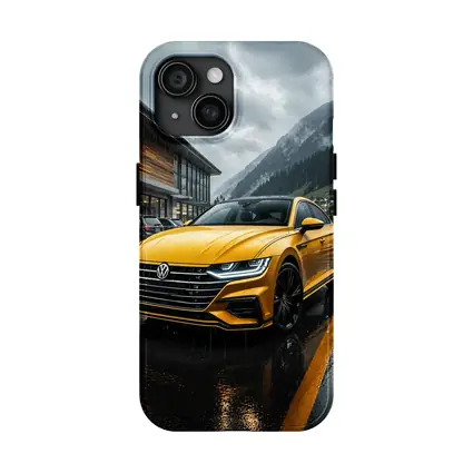 Volkswagen Arteon Yellow Wet Mountain Parking