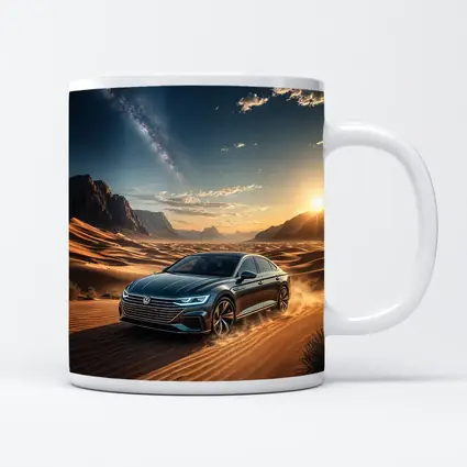 Volkswagen Arteon Driving Through Desert Landscape