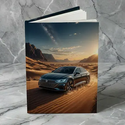 Volkswagen Arteon Driving Through Desert Landscape