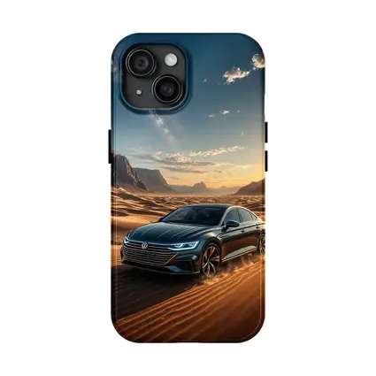 Volkswagen Arteon Driving Through Desert Landscape