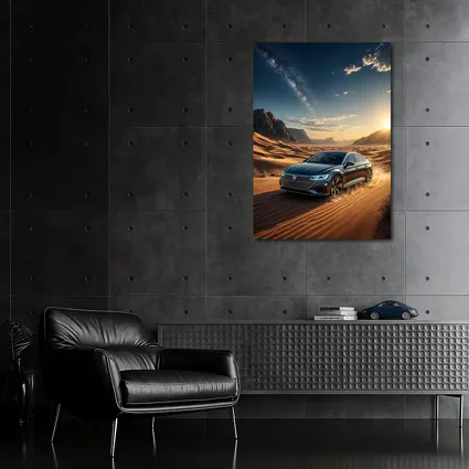 Volkswagen Arteon Driving Through Desert Landscape