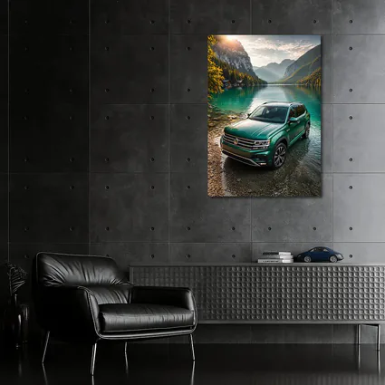 Volkswagen Atlas Green SUV Mountain Lake