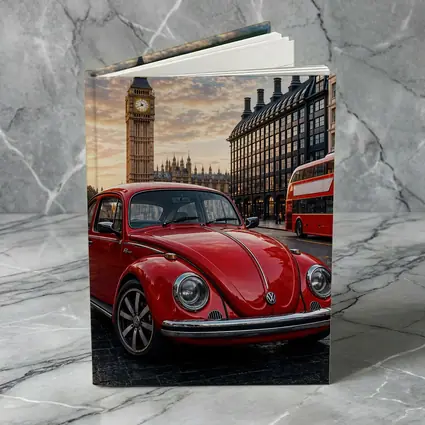 Volkswagen Beetle Red London Big Ben Street