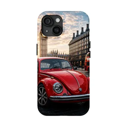 Volkswagen Beetle Red London Big Ben Street