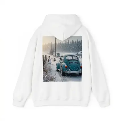 Volkswagen Beetle Winter Snow Country Road