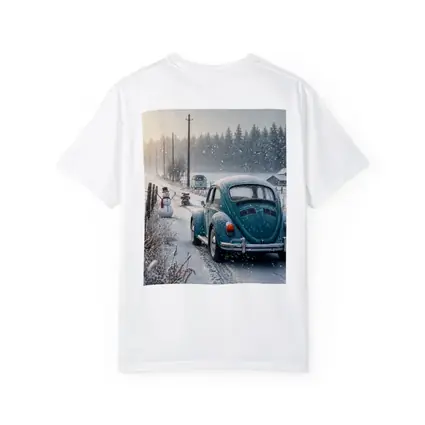 Volkswagen Beetle Winter Snow Country Road