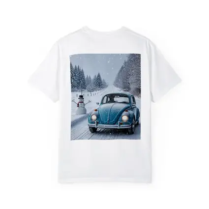 Volkswagen Beetle Classic Car Snowy Winter Road