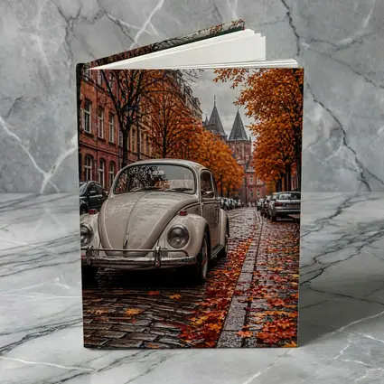 Volkswagen Beetle Classic Cobblestone Autumn Street