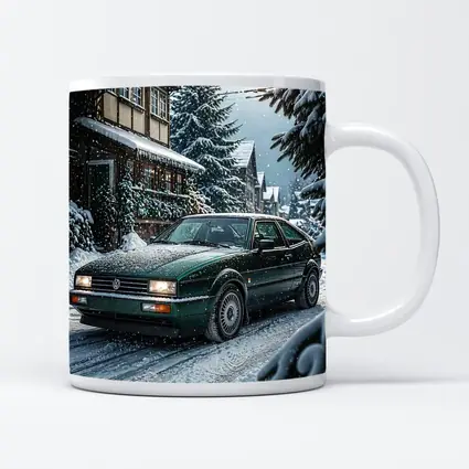 Volkswagen Corrado Green Car Winter Scene