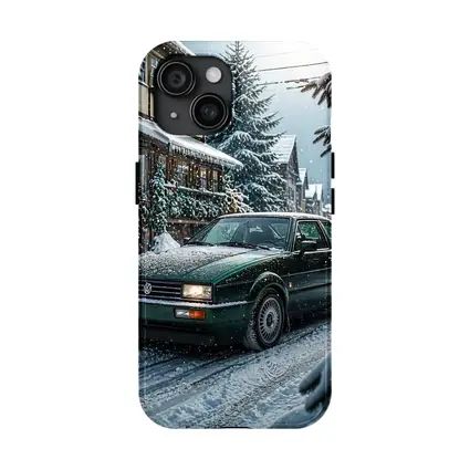 Volkswagen Corrado Green Car Winter Scene