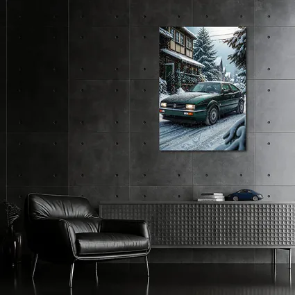 Volkswagen Corrado Green Car Winter Scene