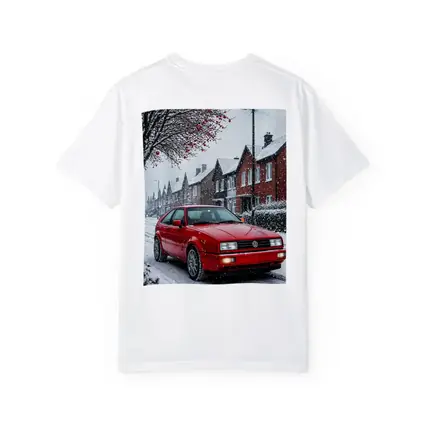Volkswagen Corrado Red Car Snowy Street