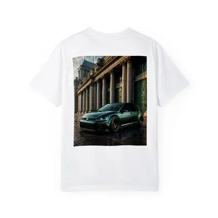 Volkswagen Golf GTI Green Neoclassical Building