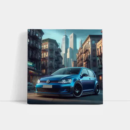 Volkswagen Golf GTI Blue City Street