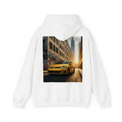 Volkswagen Golf GTI Yellow Urban Street Sunset