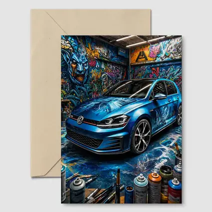 Volkswagen Golf GTI Blue Graffiti Garage