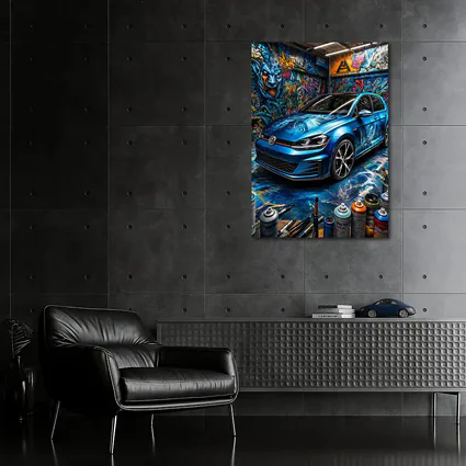 Volkswagen Golf GTI Blue Graffiti Garage