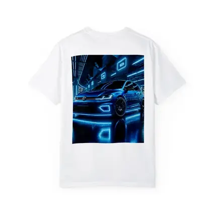 Volkswagen Golf R Blue Neon Garage