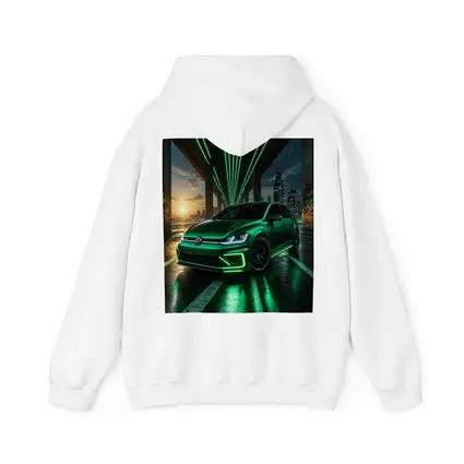 Volkswagen Golf R Green Neon Night City