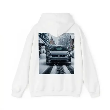 Volkswagen Golf R Driving Through Winter Snow
