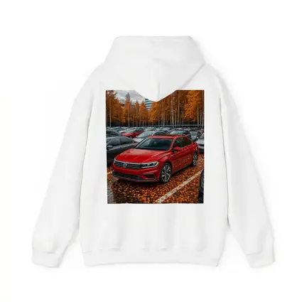 Volkswagen Passat Red Sedan Autumn Parking Lot