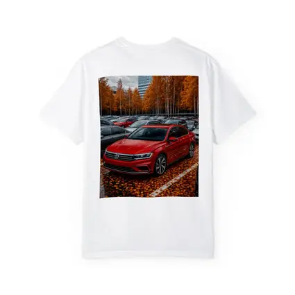 Volkswagen Passat Red Sedan Autumn Parking Lot