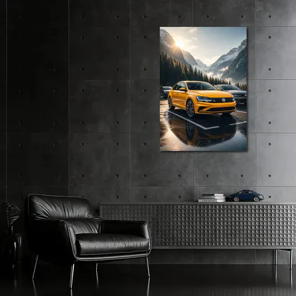 Volkswagen Jetta GLI Yellow Mountain Parking Lot