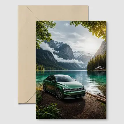 Volkswagen Jetta Green Sedan Alpine Lake