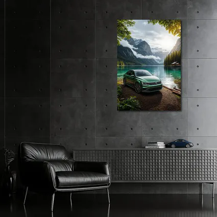 Volkswagen Jetta Green Sedan Alpine Lake