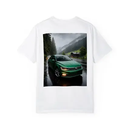 Volkswagen Passat Green Rain Mountain Road