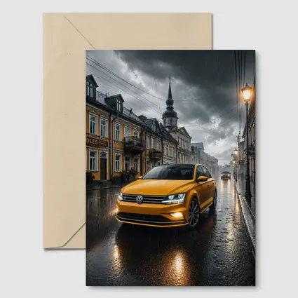 Volkswagen Jetta GLI Rainy City Street