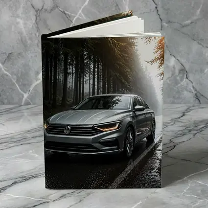 Volkswagen Jetta Silver Sedan Rainy Forest Road