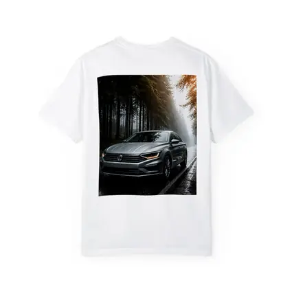 Volkswagen Jetta Silver Sedan Rainy Forest Road