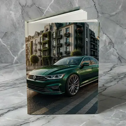 Volkswagen Passat Green Parked European City Street