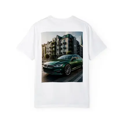 Volkswagen Passat Green Parked European City Street