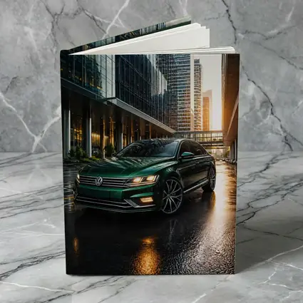 Volkswagen Passat Green Sedan City Sunset