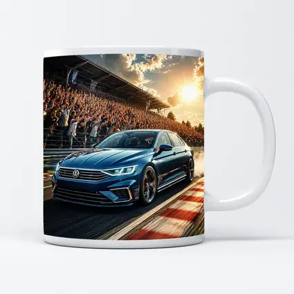 Volkswagen Passat Racing Circuit Cheering Crowd