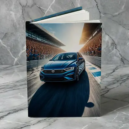 Volkswagen Passat Racing on Sunlit Track