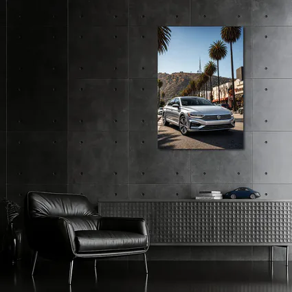 Volkswagen Passat Silver Los Angeles Palm Trees