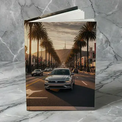 Volkswagen Passat Cruising Hollywood Boulevard Los Angeles