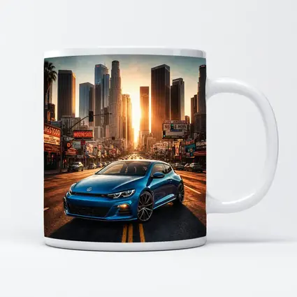 Volkswagen Scirocco Blue Los Angeles Sunset Street