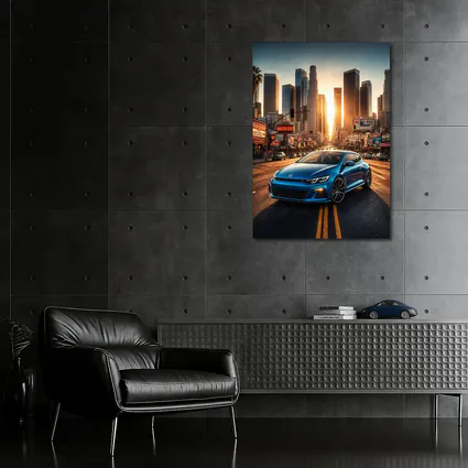 Volkswagen Scirocco Blue Los Angeles Sunset Street